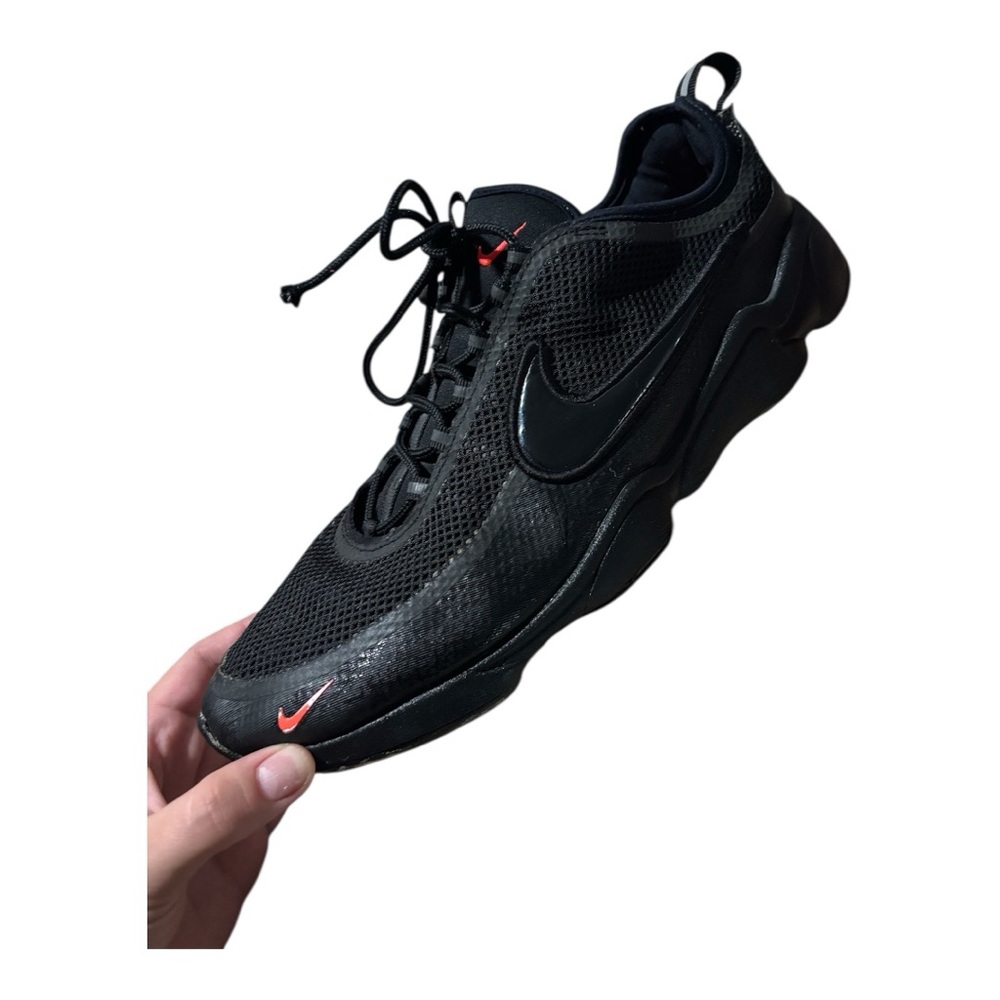 Nike Black and Red Mesh Sneakers